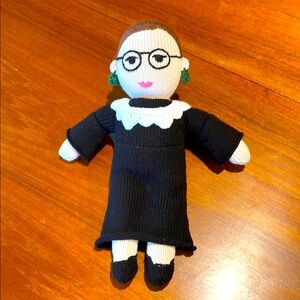 Ruth Bader Ginsburg handmade knit doll